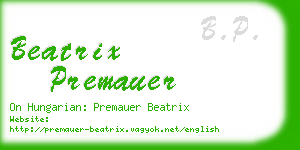 beatrix premauer business card